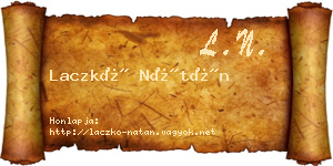 Laczkó Nátán névjegykártya